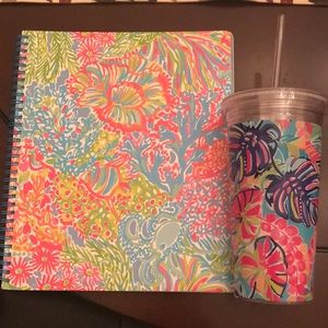 Lilly Pulitzer Cup and Notebook